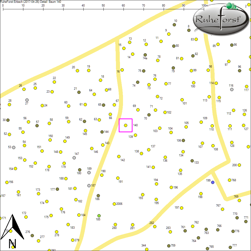 Detailkarte zu Baum 140
