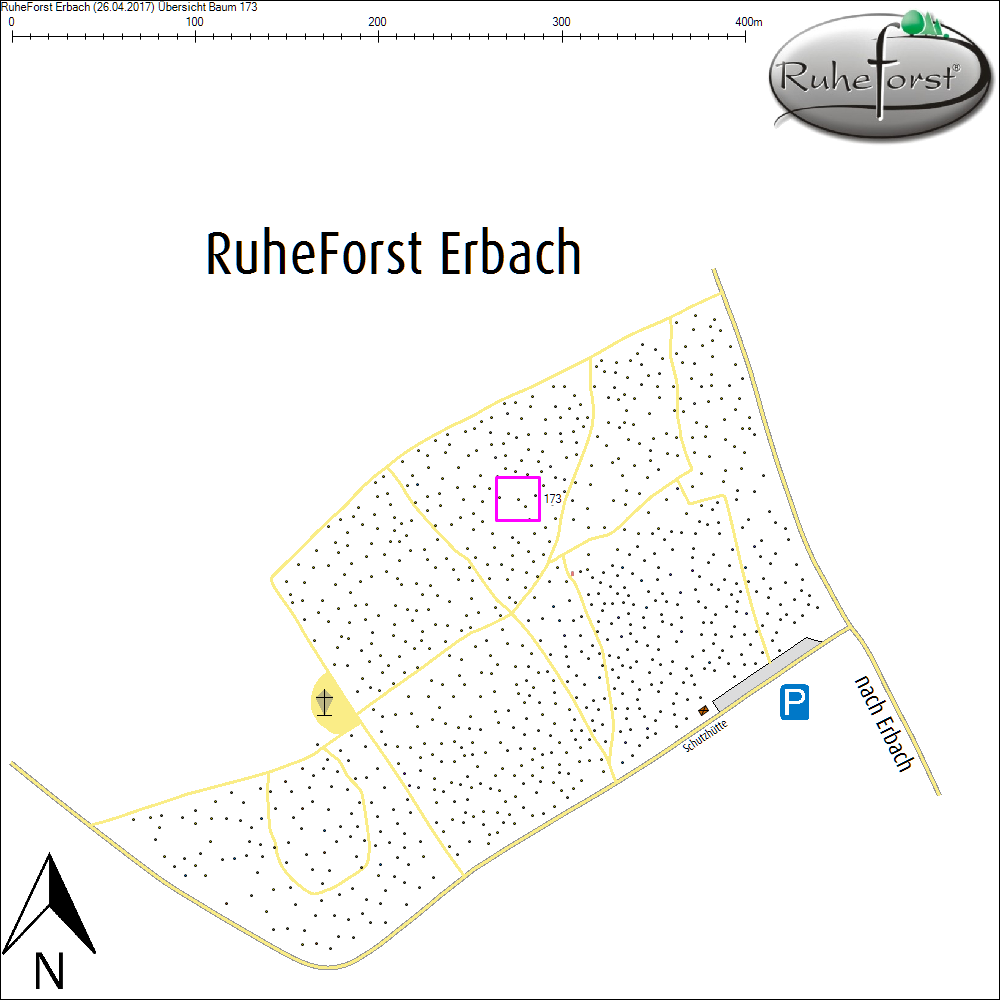 &Uuml;bersichtskarte zu Baum 173