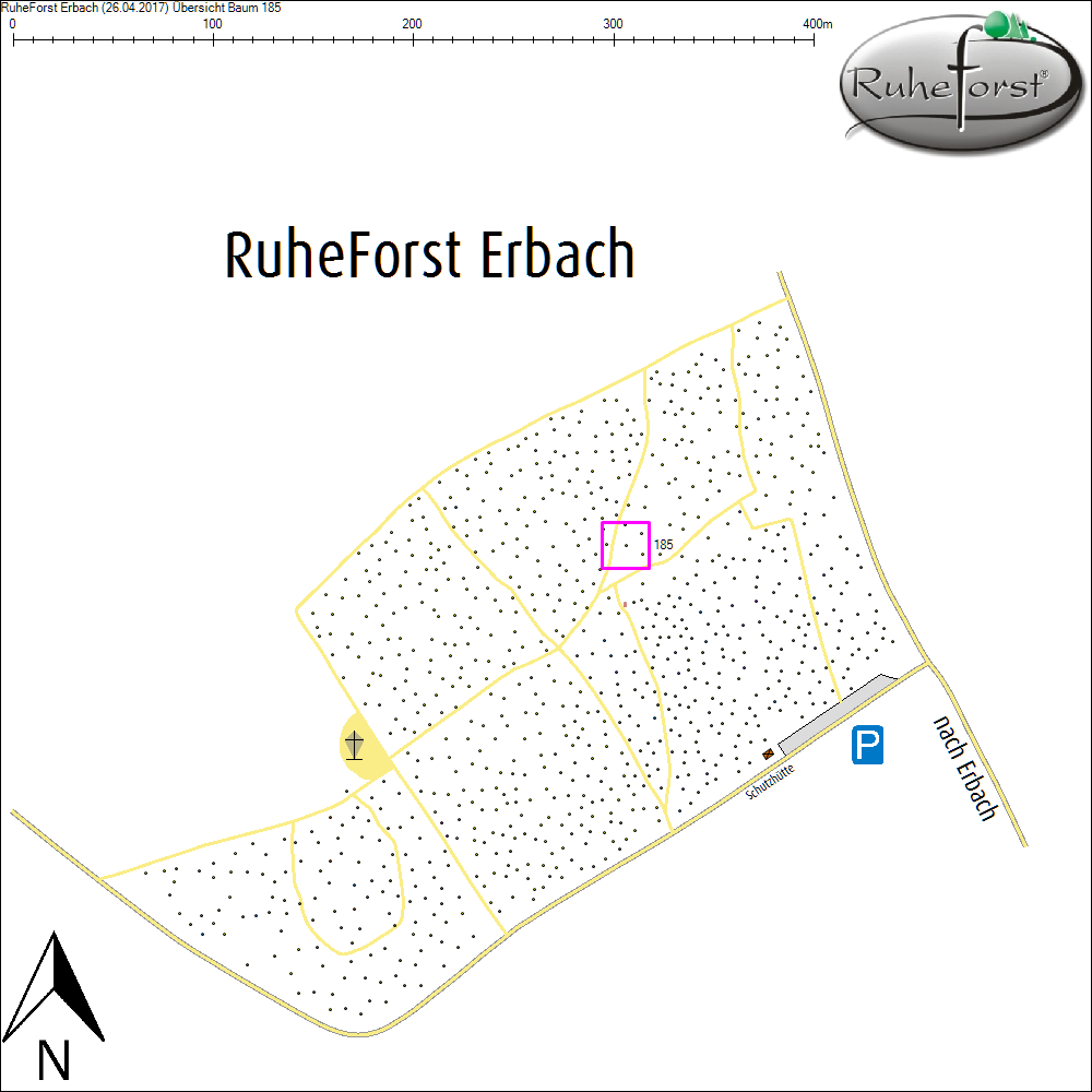 &Uuml;bersichtskarte zu Baum 185