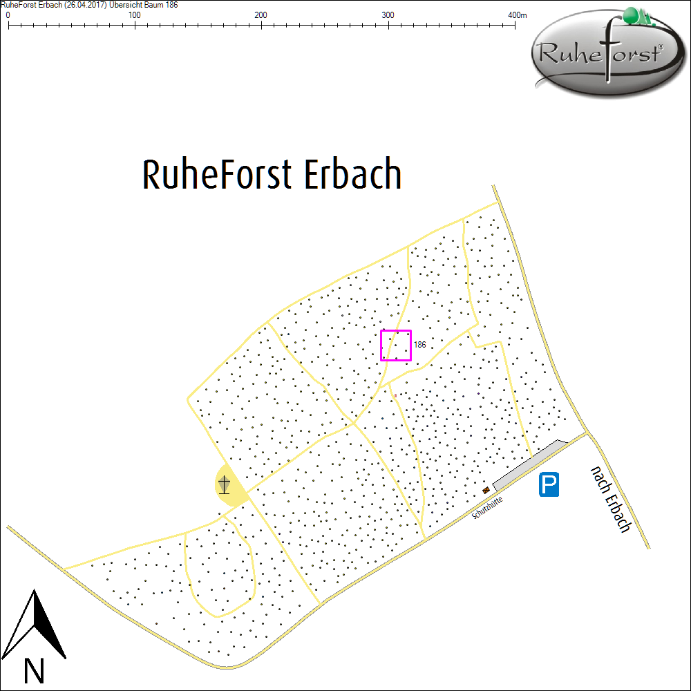 &Uuml;bersichtskarte zu Baum 186