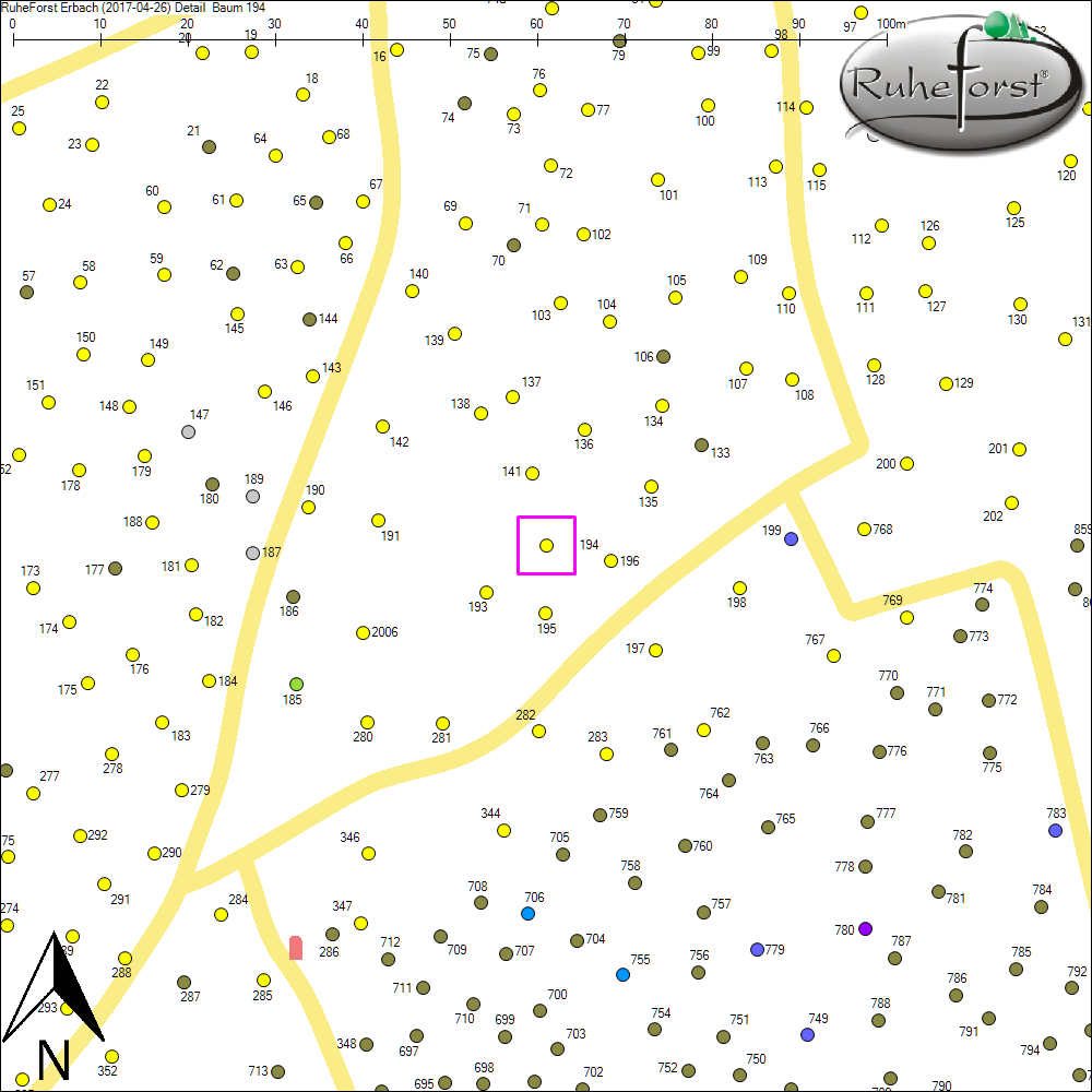 Detailkarte zu Baum 194