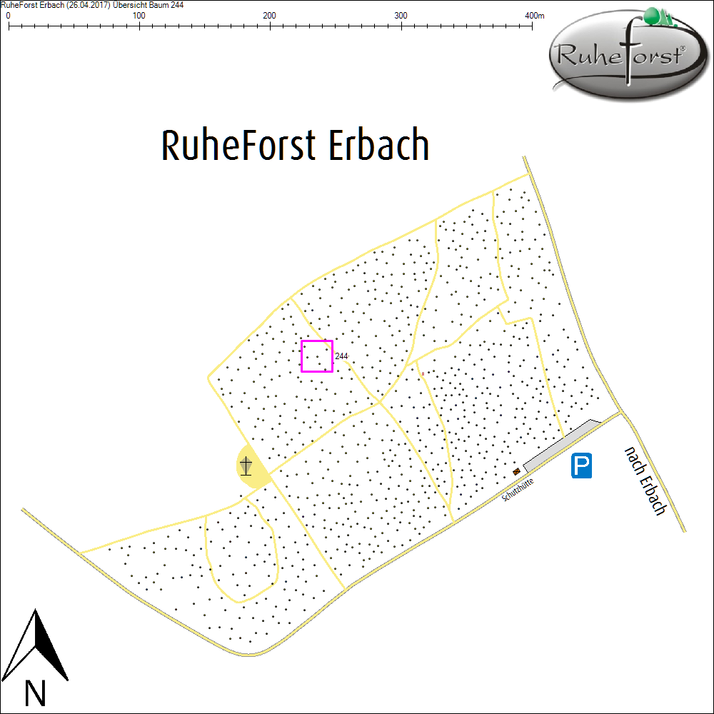 &Uuml;bersichtskarte zu Baum 244