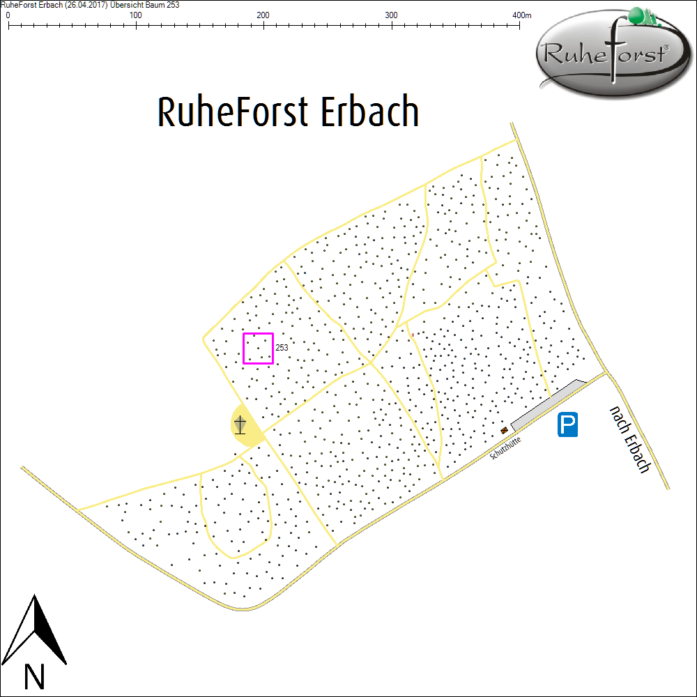 &Uuml;bersichtskarte zu Baum 253