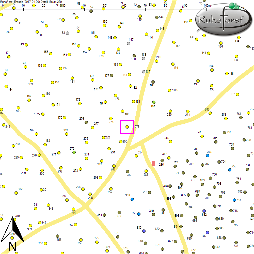 Detailkarte zu Baum 279