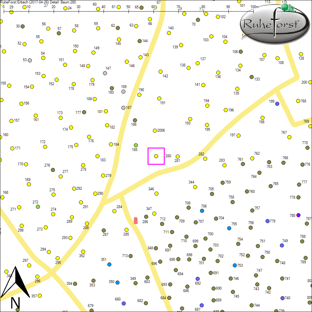 Detailkarte zu Baum 280