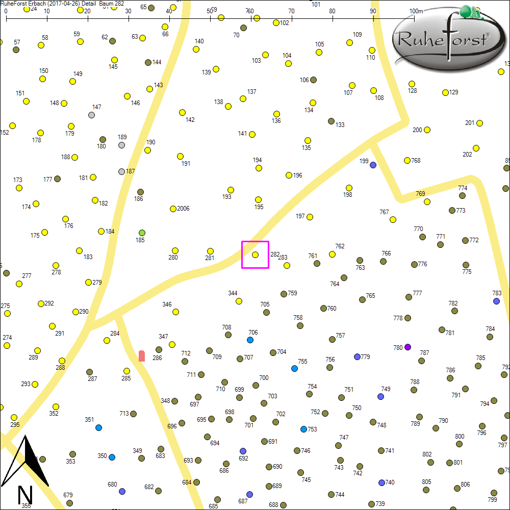 Detailkarte zu Baum 282