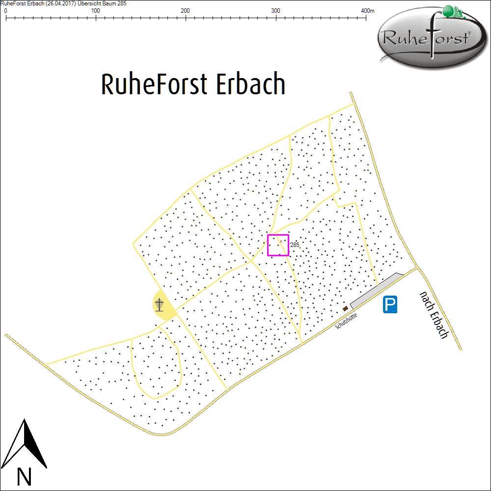 &Uuml;bersichtskarte zu Baum 285