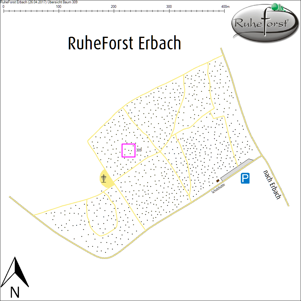 &Uuml;bersichtskarte zu Baum 309