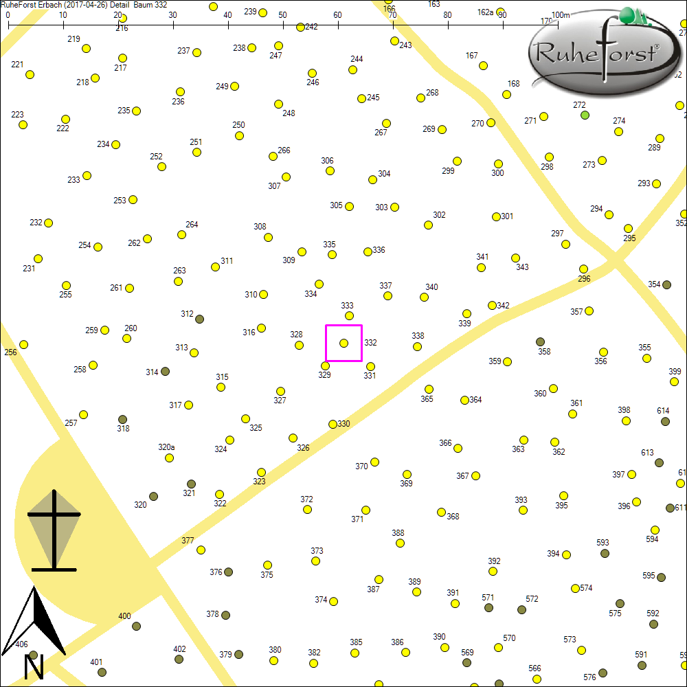 Detailkarte zu Baum 332