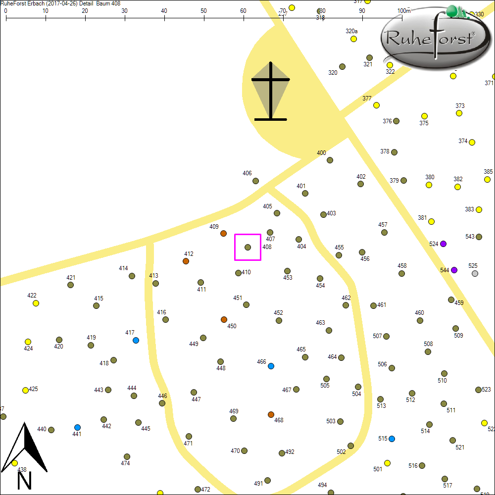 Detailkarte zu Baum 408