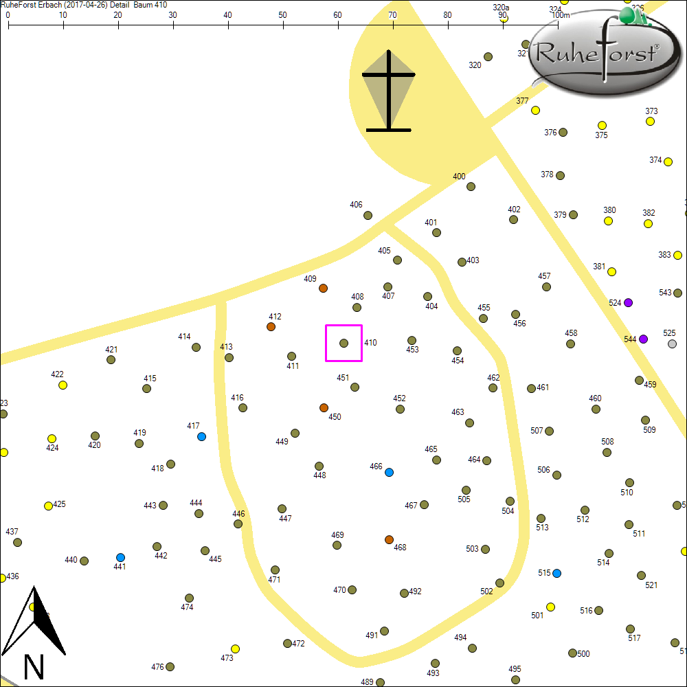 Detailkarte zu Baum 410