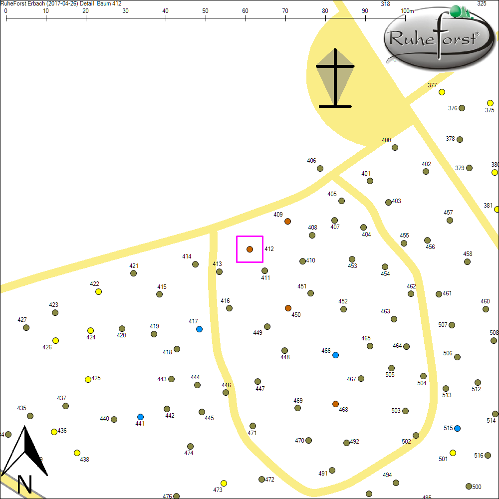 Detailkarte zu Baum 412