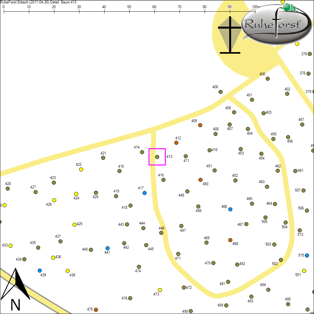 Detailkarte zu Baum 413