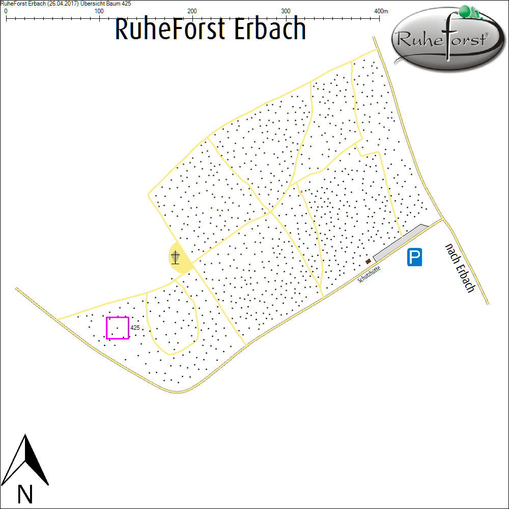 &Uuml;bersichtskarte zu Baum 425