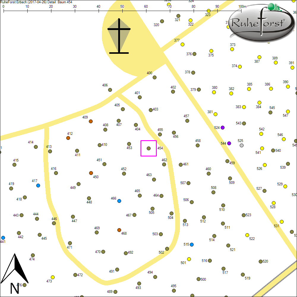 Detailkarte zu Baum 454