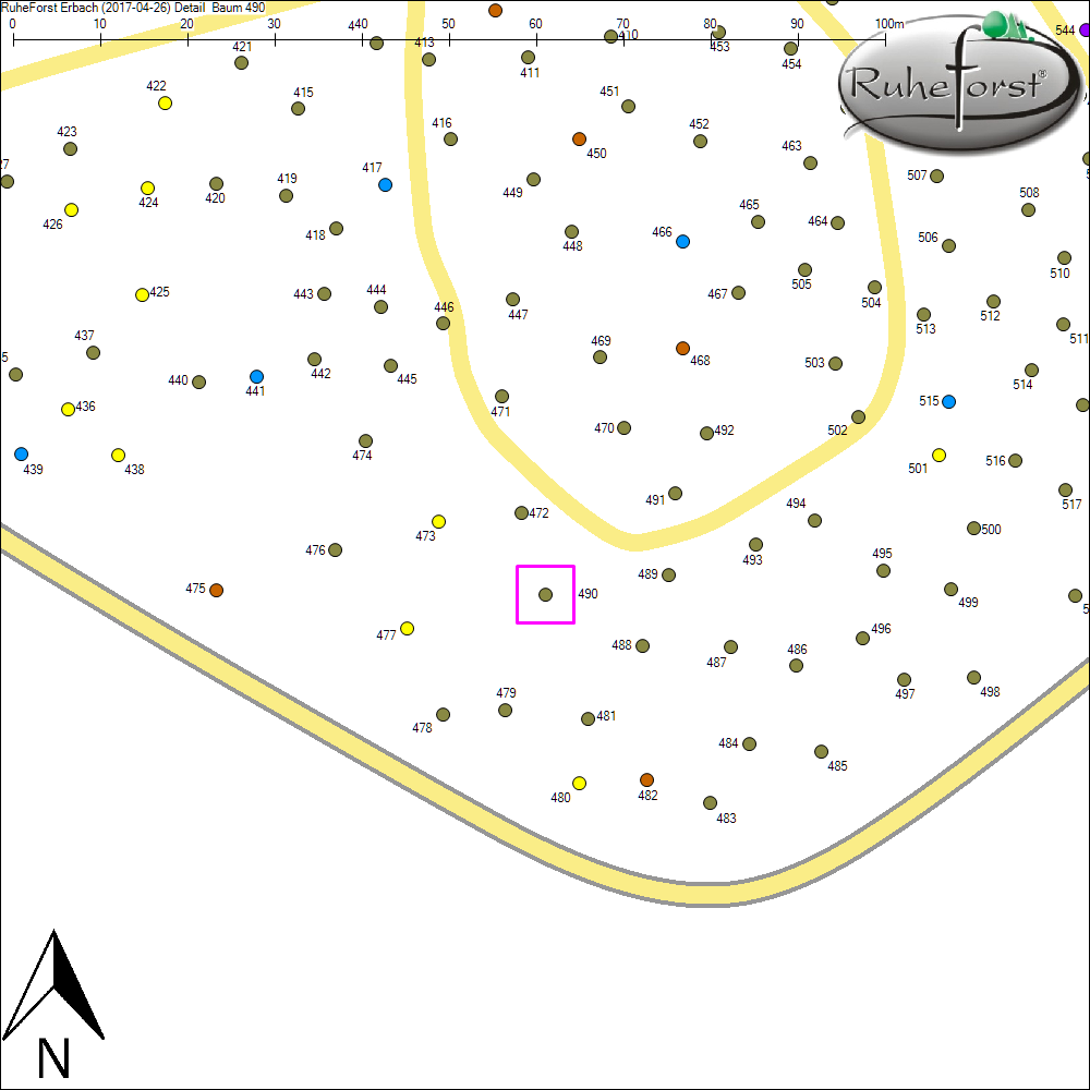 Detailkarte zu Baum 490