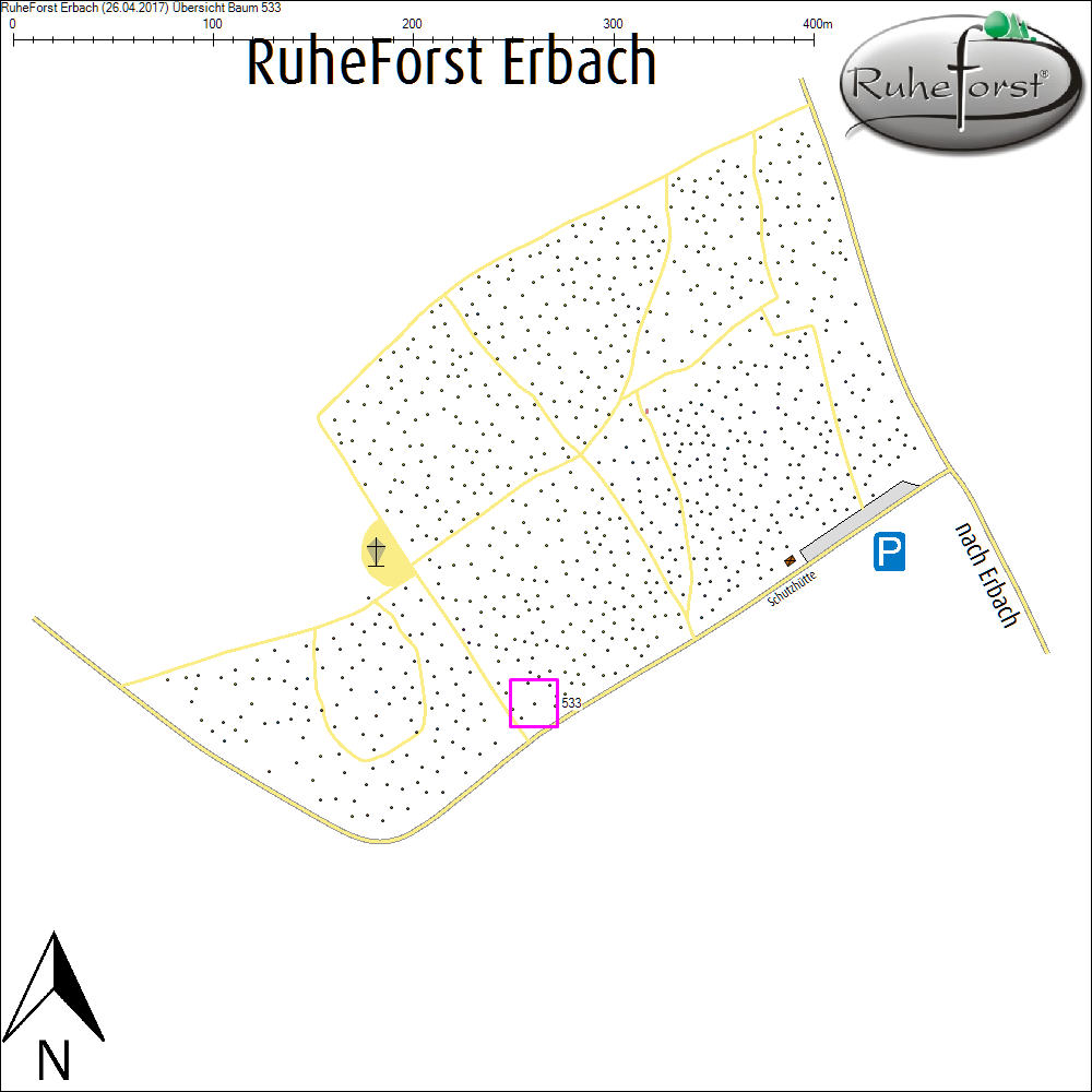 &Uuml;bersichtskarte zu Baum 533
