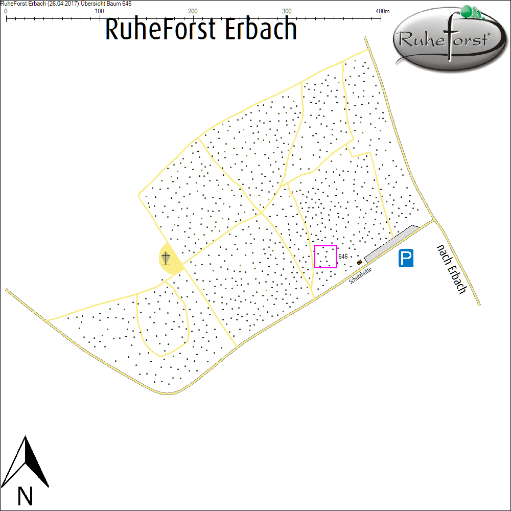 &Uuml;bersichtskarte zu Baum 646