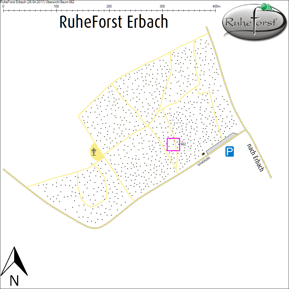 &Uuml;bersichtskarte zu Baum 662