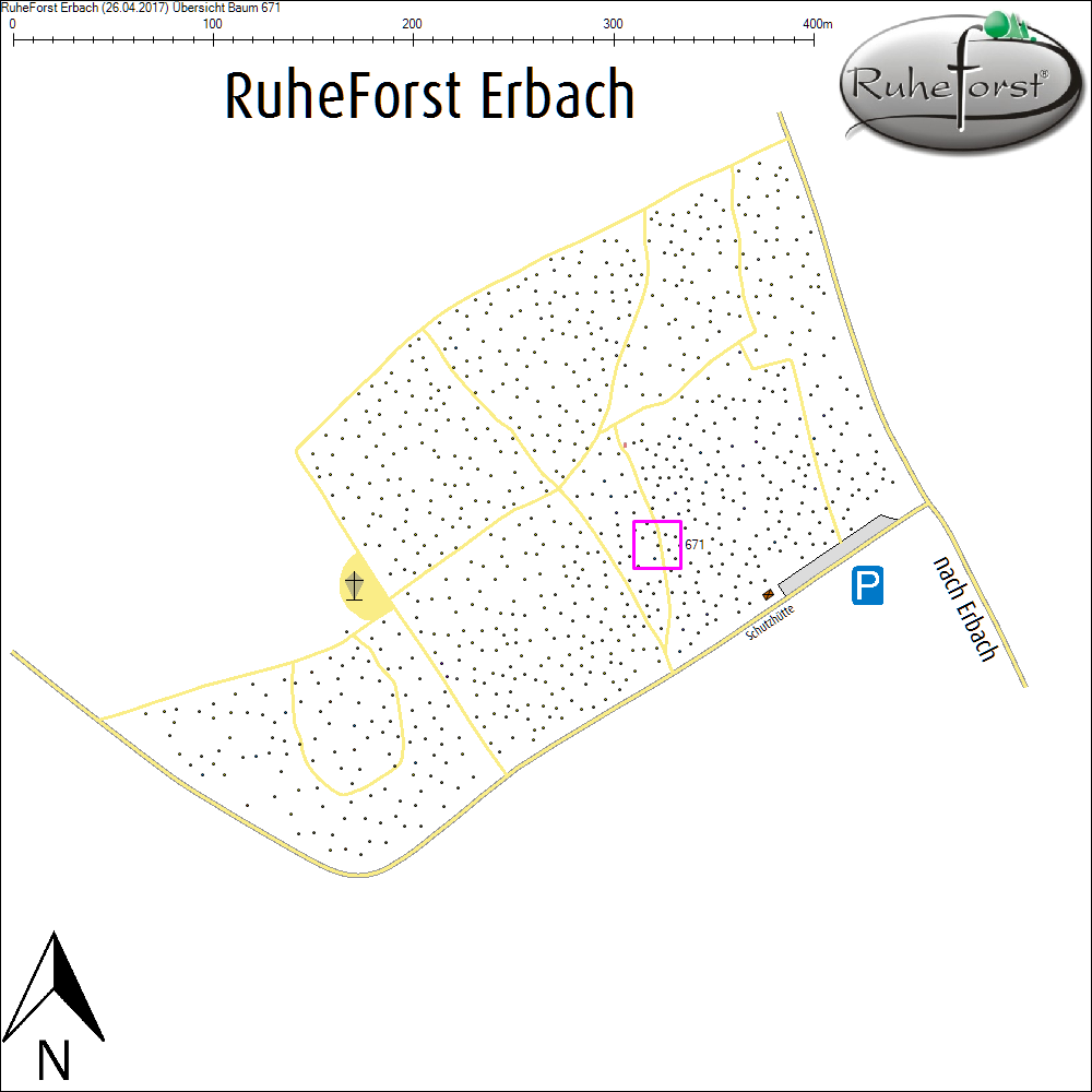 &Uuml;bersichtskarte zu Baum 671