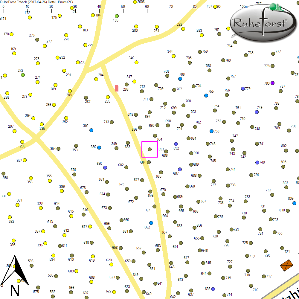 Detailkarte zu Baum 693