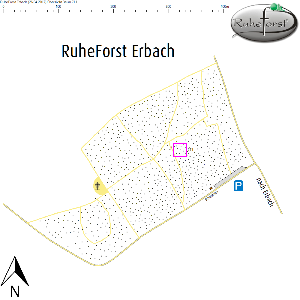 &Uuml;bersichtskarte zu Baum 711