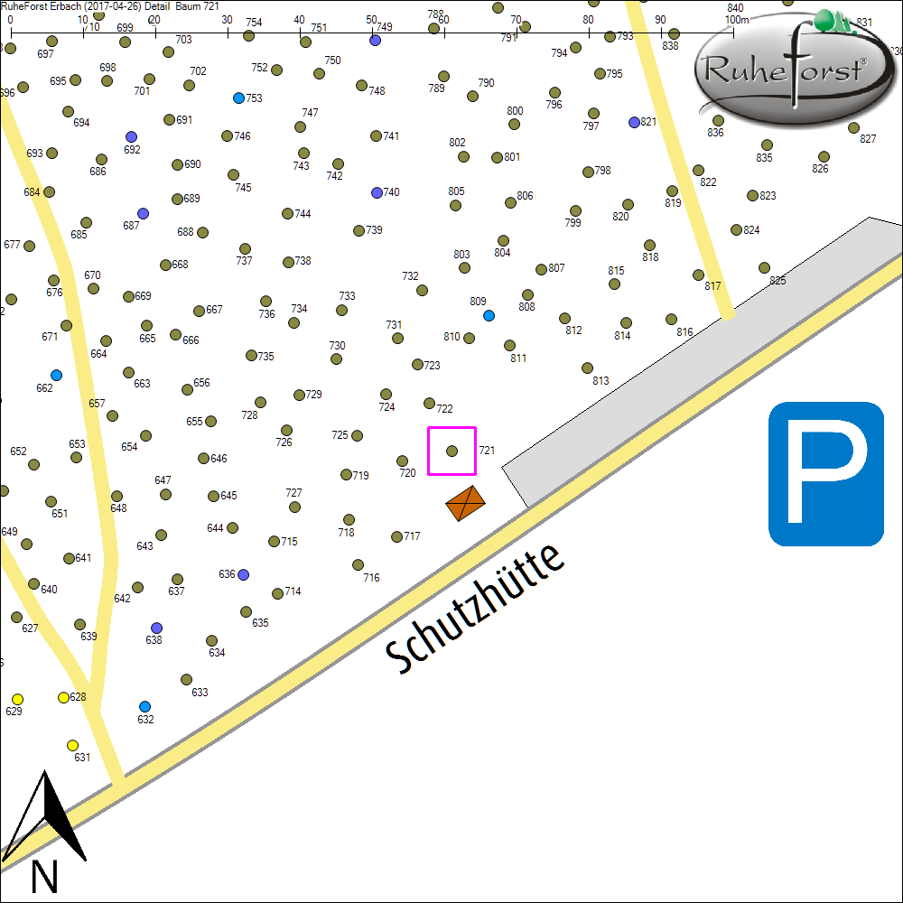 Detailkarte zu Baum 721