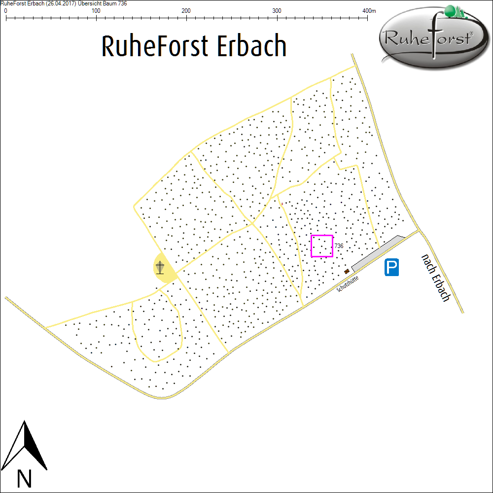 &Uuml;bersichtskarte zu Baum 736