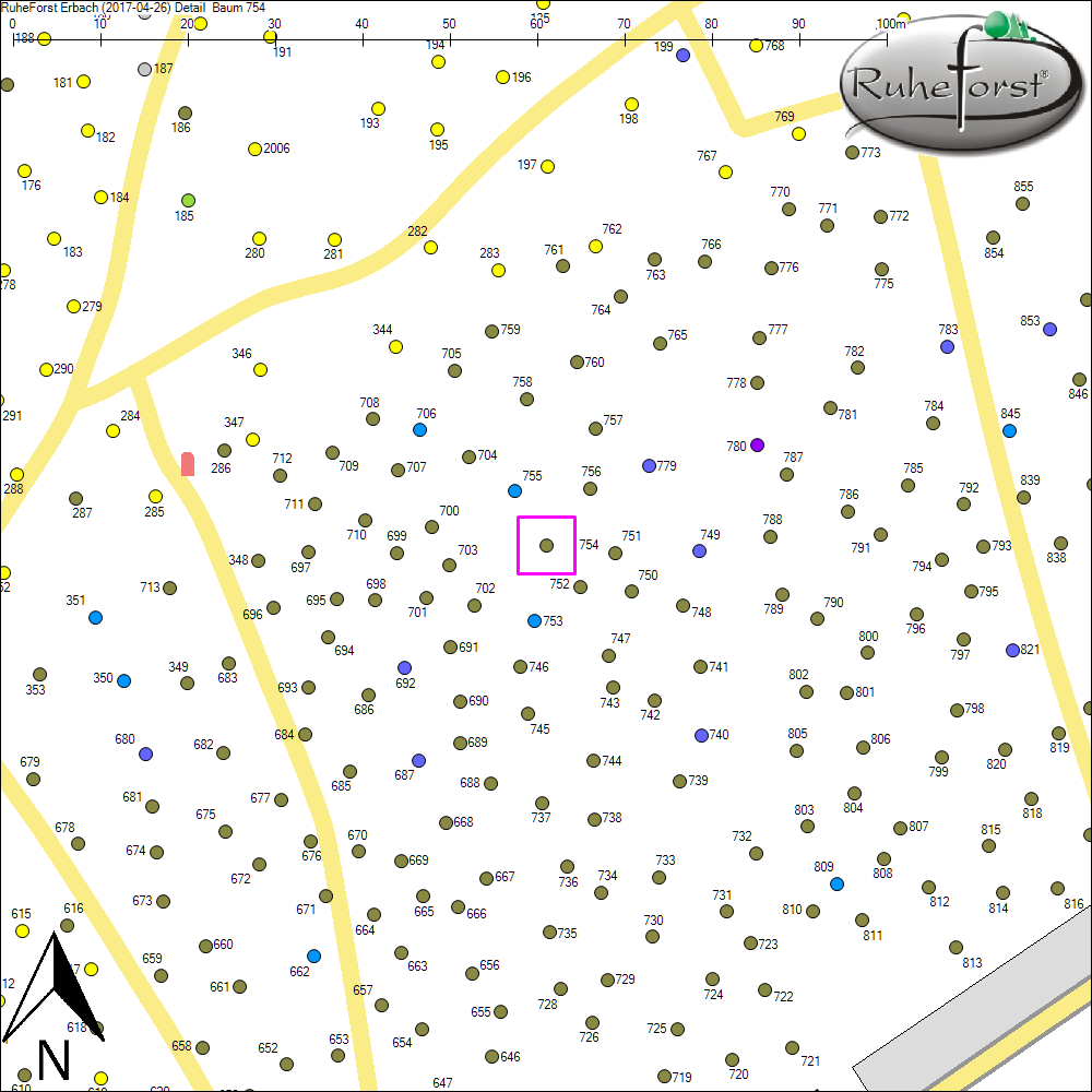 Detailkarte zu Baum 754