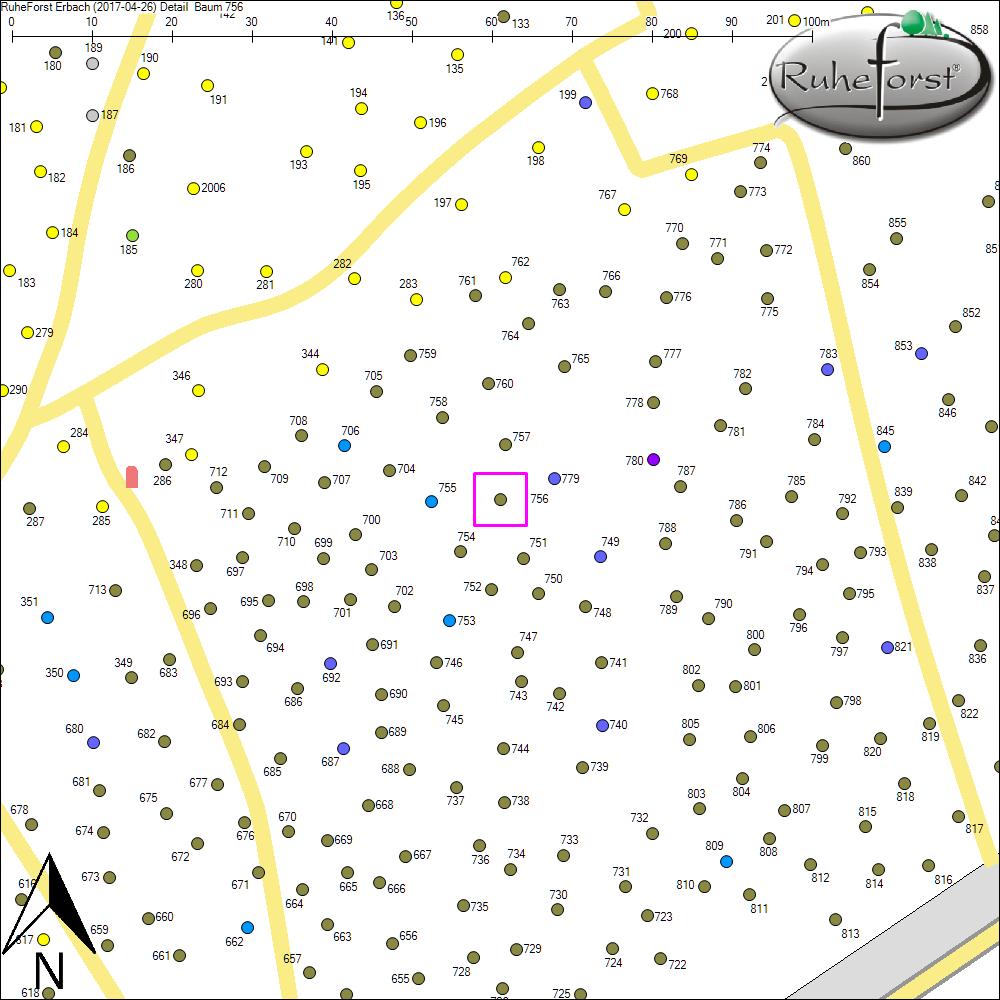Detailkarte zu Baum 756