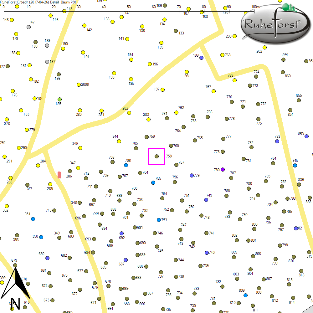 Detailkarte zu Baum 758