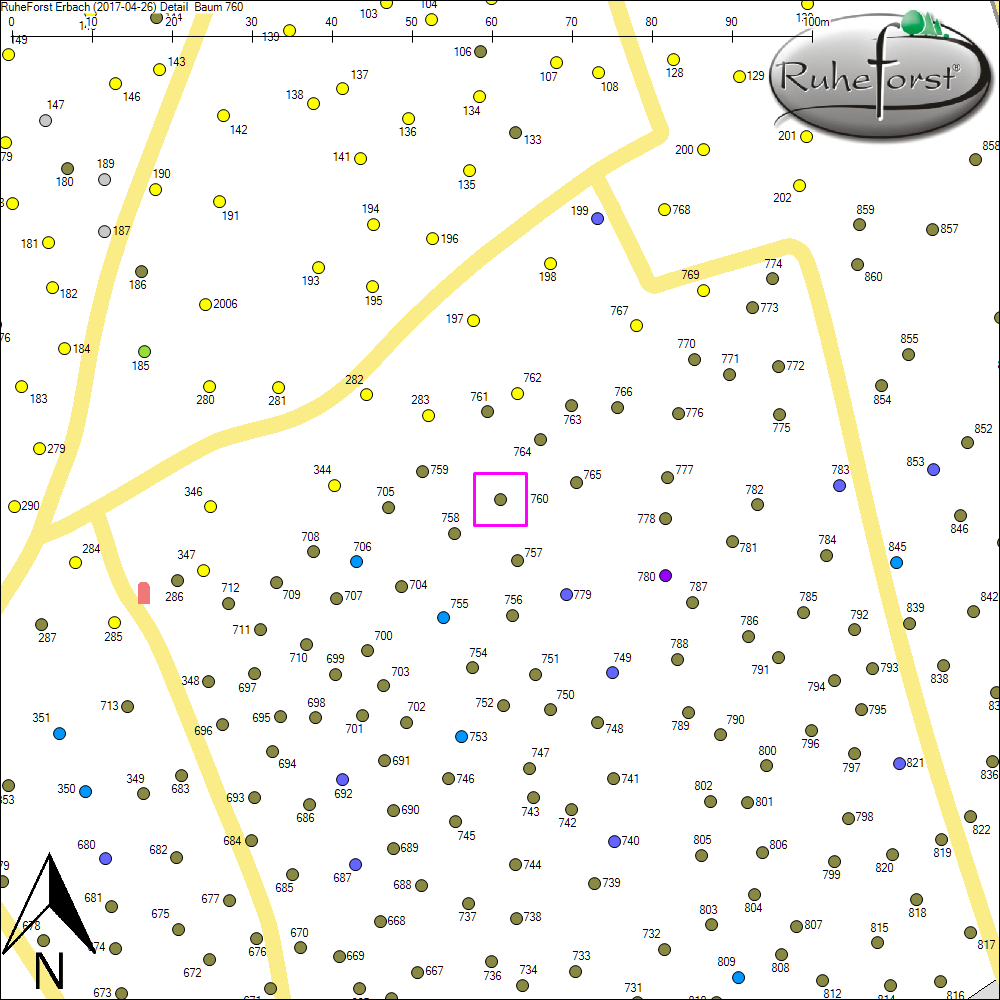Detailkarte zu Baum 760