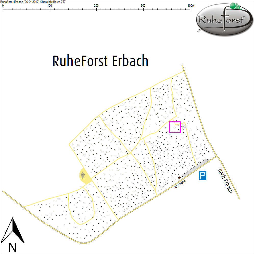 &Uuml;bersichtskarte zu Baum 767