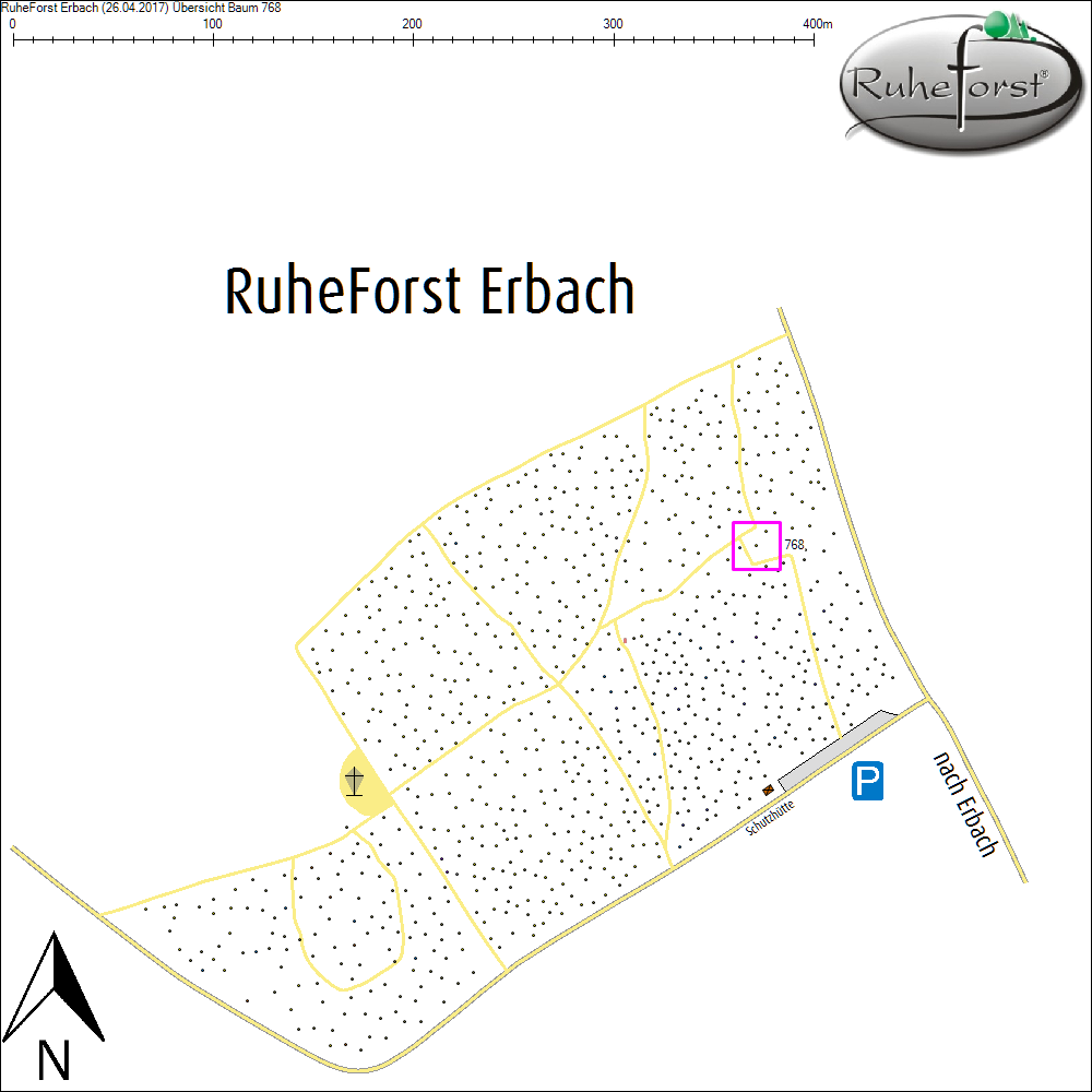 &Uuml;bersichtskarte zu Baum 768