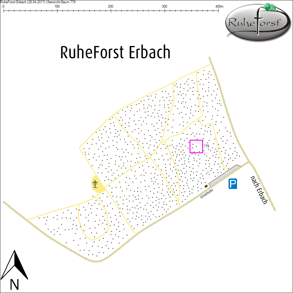 &Uuml;bersichtskarte zu Baum 779