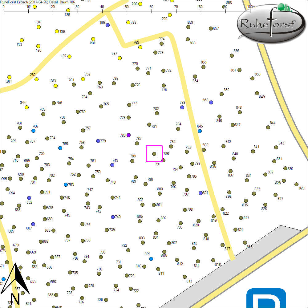 Detailkarte zu Baum 786