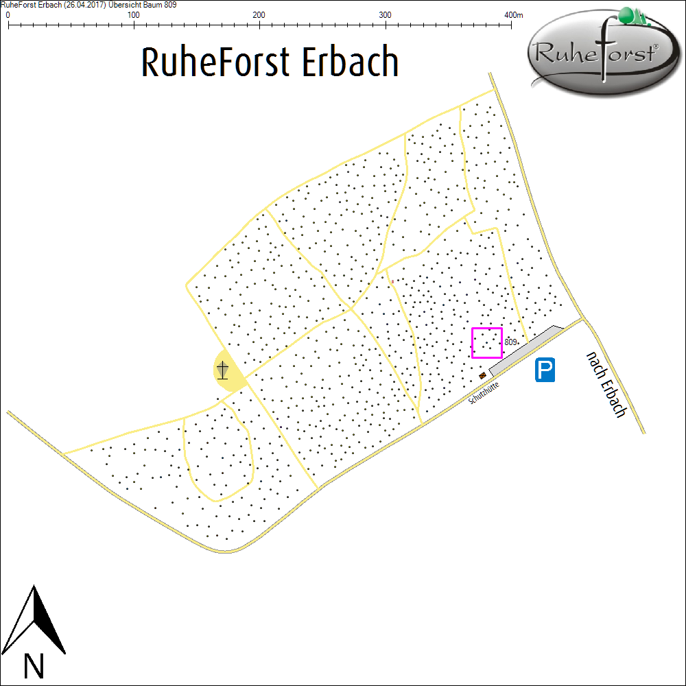 &Uuml;bersichtskarte zu Baum 809