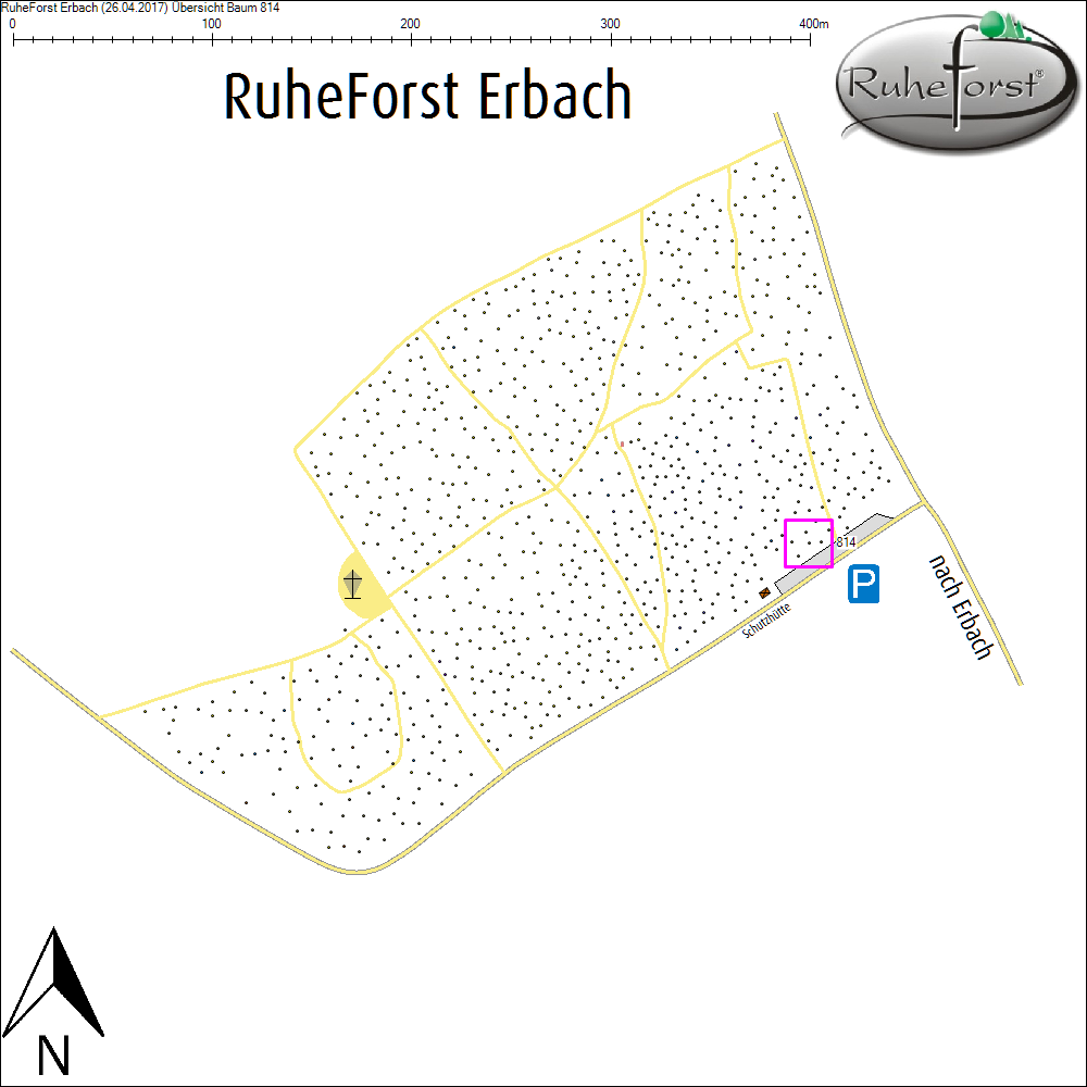 &Uuml;bersichtskarte zu Baum 814
