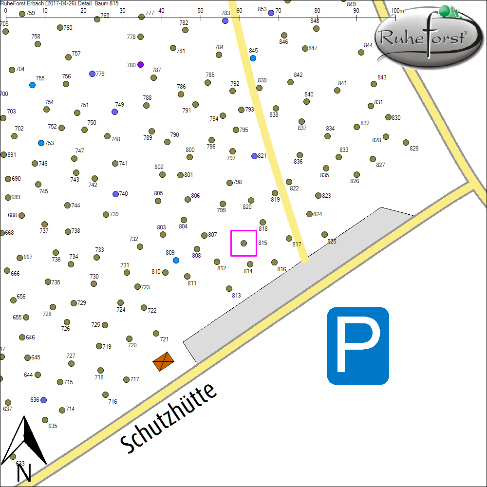 Detailkarte zu Baum 815