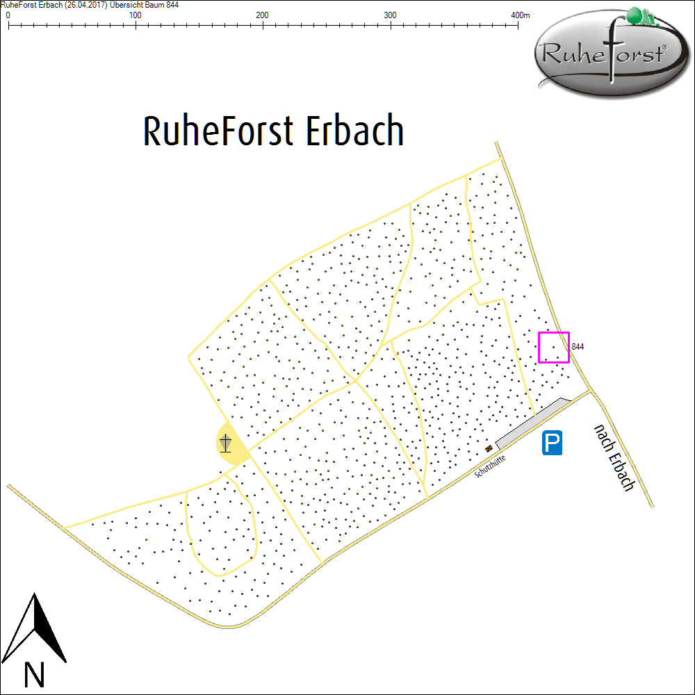 &Uuml;bersichtskarte zu Baum 844