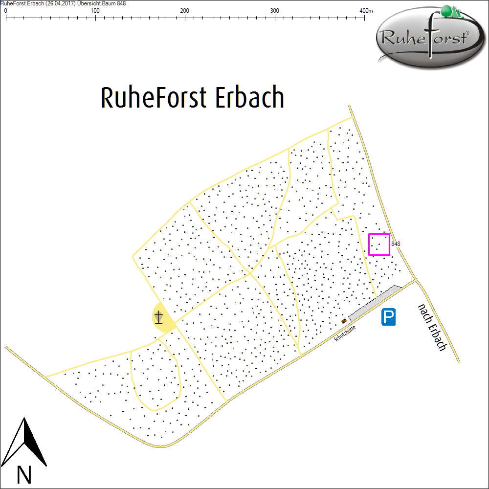 &Uuml;bersichtskarte zu Baum 848