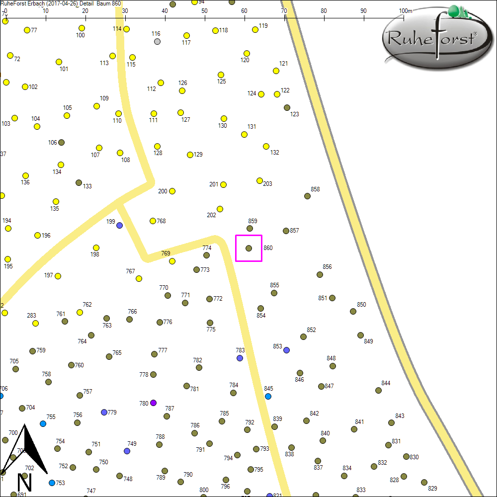 Detailkarte zu Baum 860